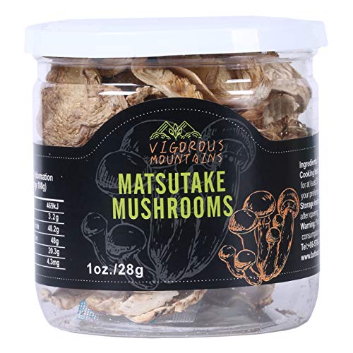 VIGOROUS MOUNTAINS Dried Tricholoma Matsutake Pine Mushrooms Fungus 1 Ounce