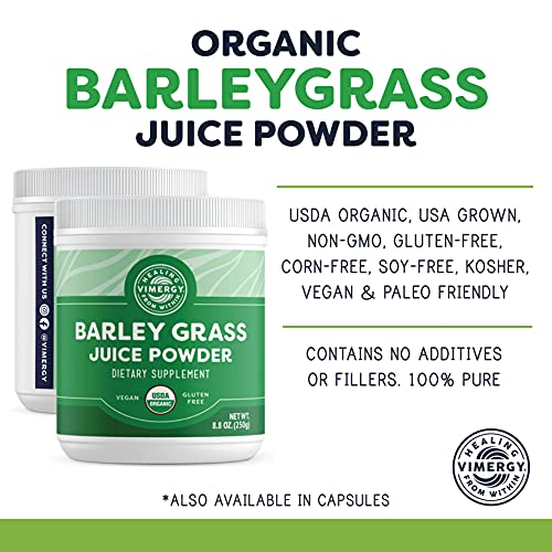Vimergy USDA Organic Barleygrass Juice Powder (250g)