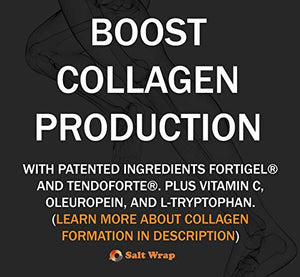 SaltWrap Collagen Supplement for Joints with FORTIGEL, TENDOFORTE – NSF Certified Collagen Synthesis Powder for Joint Recovery, Tendons, Ligaments, Cartilage, Pre and Post-Exercise Collagen Peptides