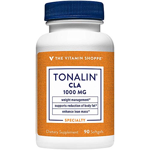 Tonalin CLA 1000mg Softgel, Conjugated Linoleic Acid 780mg from Safflower Seeds Supports Reduction of Body Fat, Stimulant Free, Gluten Free (90 Softgels) by The Vitamin Shoppe