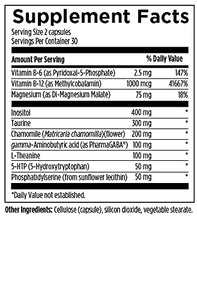 Designs for Health NeuroCalm - Promote Feelings of Calm, Healthy Moods + Serotonin Support Supplement - GABA (PharmaGABA), L-Theanine, Inositol, 5-HTP, Chamomile + More - Vegan + Non-GMO (60 Capsules)