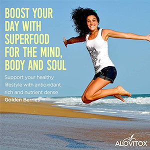 Alovitox Organic Sun Dried Golden Berries 16 Oz - Raw, Vegan, Gluten Free Super Snack High in Protein, Dietary Fiber, Vitamin A & C - Incan Gooseberries for Eating, Trail Mix, Smoothies and Salads