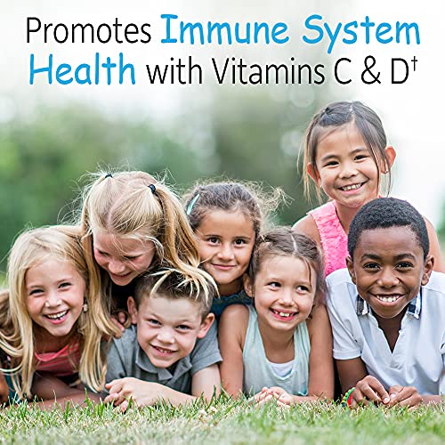 Garden of Life Dr. Formulated Probiotics Organic Kids+ Plus Vitamin C & D Chewables Tablets, Gluten/Dairy & Soy Free, Immune & Digestive Health Supplement, No Added Sugar, Strawberry Banana, 30 Count