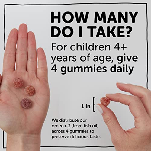 SmartyPants Kids Formula Daily Gummy Multivitamin: Vitamin C, D3, and Zinc for Immunity, Gluten Free, Omega 3 Fish Oil, Vitamin B6, B12, Cherry Berry, 120 Count (30 Day Supply)