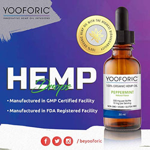 YOOFORIC Hemp Oil Extract 300mg Peppermint