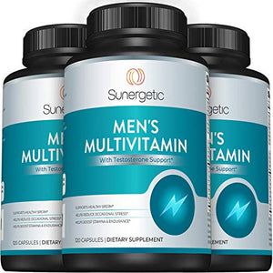 Premium Men’s Support Supplement – Powerful Men’s Multivitamin– Supports Energy, Stamina, Endurance & Stress Management – with Zinc, Ashwagandha, Maca, L-Carnitine & Vitamins – 120 Capsules