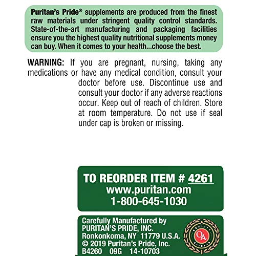 Puritan's Pride Zinc Picolinate 25 Mg to Support Immune System Health Caplets, White, 100 Count