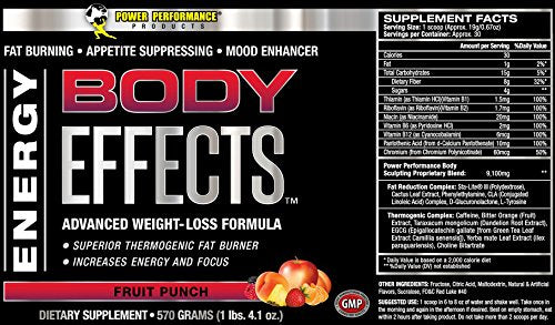 Power Performance Products, Body Effects, Pre Workout Supplement - 570 Grams (Fruit Punch)