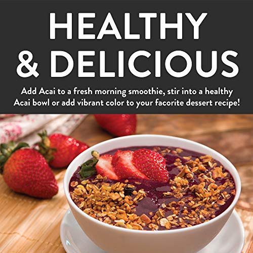 Organic ACAI Powder (Freeze-Dried) | 2oz Resealable Kraft Bag | 100% Raw Superfood Berry From Brazil | by FGO
