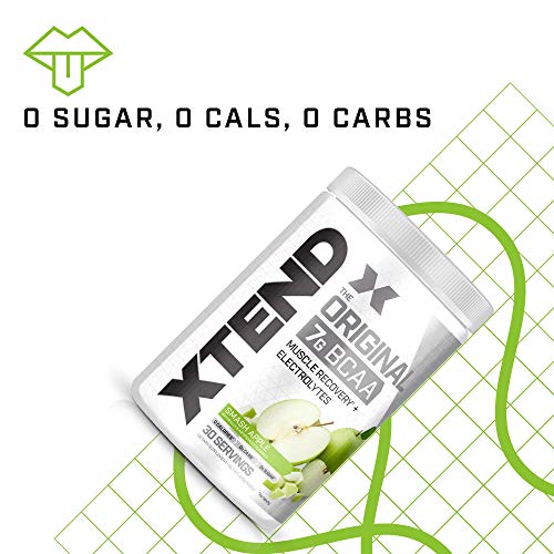 XTEND Original BCAA Powder Smash Apple | Sugar Free Post Workout Muscle Recovery Drink with Amino Acids | 7g BCAAs for Men & Women | 30 Servings