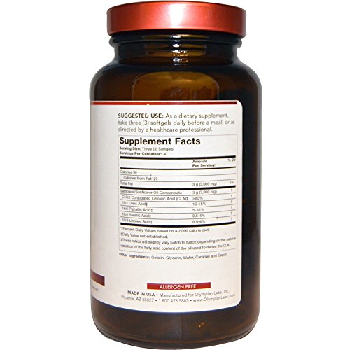 Olympian Labs Inc CLA 3000 mg 90 Softgels