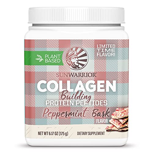 Sunwarrior Vegan Collagen Peptides Powder - Plant Based Vegan Collagen Powder, Organic Collagen Protein Powder, Hyaluronic Acid, Biotin, No Sugar, Dairy, or Soy, Non-GMO, Collagen Supplements