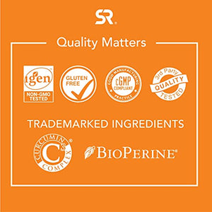 Turmeric Curcumin C3 Complex 500mg, Enhanced with Black Pepper & Organic Coconut Oil for Better Absorption; Non-GMO & Gluten Free