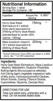 10X Horny Goat Weed Extract (3750mg) Maca Extract (2500mg) x 360 Tablets - (2 Bottles of 180 Tablets) with 5mg Black Pepper Extract for 300% Increased Absorption: SKU: HGWMx2