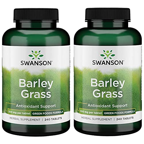 Swanson Barley Grass 500 Milligrams 240 Tabs (2 Pack)