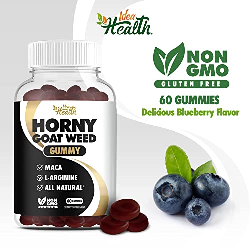 Horny Goat Weed Gummy - Great Taste Same Energy w/ Maca & L-Arginine Now in Gummies - Stamina & Energy Complex for Men and Women - Pectin Based | 3 Pack 180 Vegan Gummies