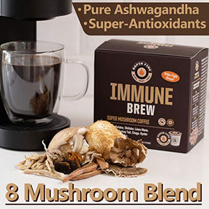 Rapidfire Immune Premium Brew Coffee with Immune Boosting Mushrooms and Ashwagandha, 16 Count