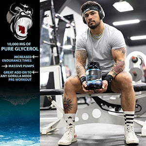 Gorilla Mode Glycerol Pre-Workout - Hydrating Pre-Workout Formula for Intense Pumps · Intramuscular Hyper-Hydration · Increased Power & Endurance / 1270 Grams (Fruit Punch)