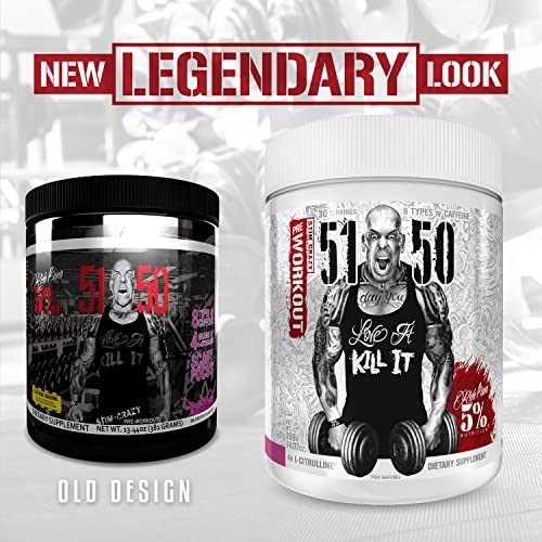 Rich Piana 5% Nutrition 5150 High Stim Pre-Workout Powder | Extreme Energy, Focus, Pumps & Endurance | 400 mg Caffeine, Citrulline, Beta Alanine, N-Acetyl L-Tyrosine | 30 Srvgs (Rocket Pop)