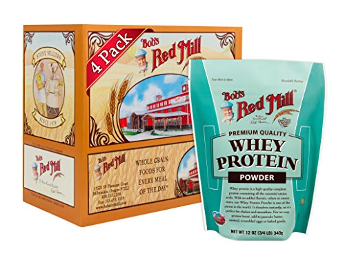 Bob's Red Mill Resealable Whey Protein Powder, 12 Oz (4 Pack)