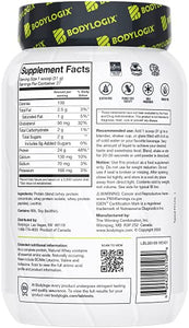 Bodylogix Natural Grass-Fed Whey Protein Powder, Unflavored, 1.85 Pound