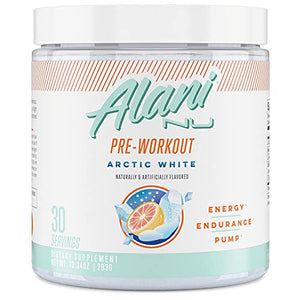 Alani Nu Pre-Workout Supplement Powder for Energy, Endurance, and Pump, Arctic White, 30 Servings (Packaging May Vary)