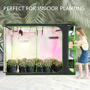VIVOSUN 2-in-1 108"x48"x80" Mylar Reflective Grow Tent for Indoor Hydroponic Growing System