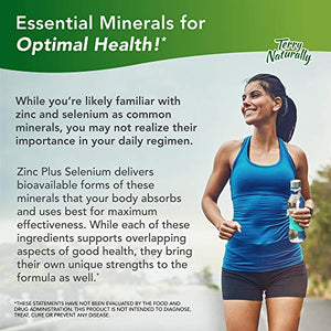 Terry Naturally Zinc Plus Selenium - 60 Capsules - Immune Support, Respiratory Function, Cellular Protection - Non-GMO, Vegan - 60 Servings