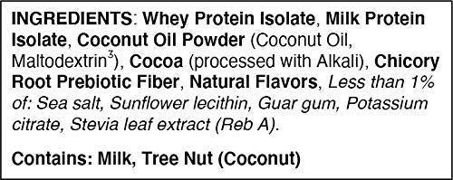 BiPro Bold Milk & Whey Protein Powder Isolate for Every Lifestyle, Chocolate Milkshake, 1 Pound - No Added Sugar, Suitable for Lactose Intolerance, Gluten Free, Contains Prebiotic Fiber