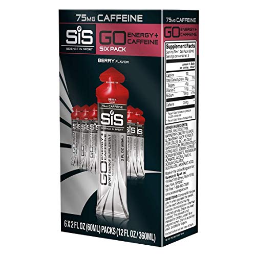 SCIENCE IN SPORT Energy Caffeine Gels, 22g Fast Acting Carbohydrates, Performance & Endurance Sport Energy Gels with 75mg of Caffeine, Berry - 2 oz - 6 Pack