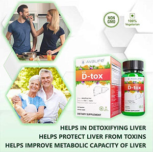 Avalife Liv D-tox - Ultimate Liver Cleanse & Detox Formula for Men & Women - Gluten Free, Vegan & Non-GMO - 60 Capsules