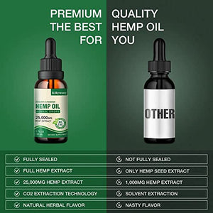 3-Pack Organic Hemp Oil Pain Relief and Inflammation - High Potency Extract for Anxiety Stress Relief Sleep Calm Relax - Extra Sthength CBS CDB Tincture Drops Cbdfx Cbdmd Oil Zero CBD Oil