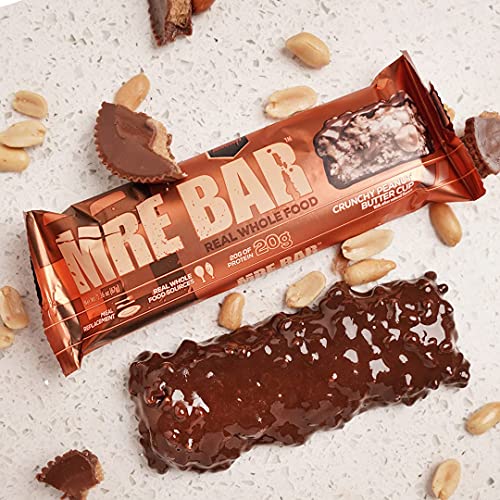 Redcon1 MRE Bar - Meal Replacement Bar (1 Box / 12 Bars) - Crunchy Peanut Butter Cup - Animal Based Protein, 20G Protein, No Bloating, Real Food Taste