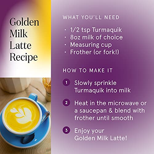 Organic Golden Moon Milk Turmeric Powder Mix, Super Sleep (180 Servings) + Superfood Blend of Melatonin, Valerian, Chamomile, Lemon Balm, Ginger, Black Pepper, Curcumin, Cinnamon, Cardamom - Turmaquik