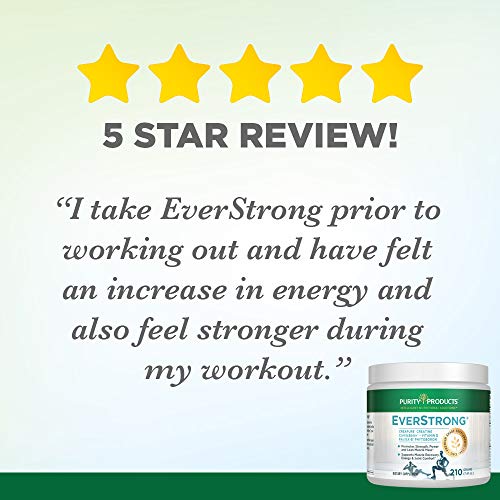 EverStrong Powder from Purity Products - Muscle Matrix Blend - Creapure Creatine - Boron (FruiteX-B PhytoBoron) - CoffeeBerry Extract - Boosted with 1000 IU Vitamin D - Berry Burst (210 g)