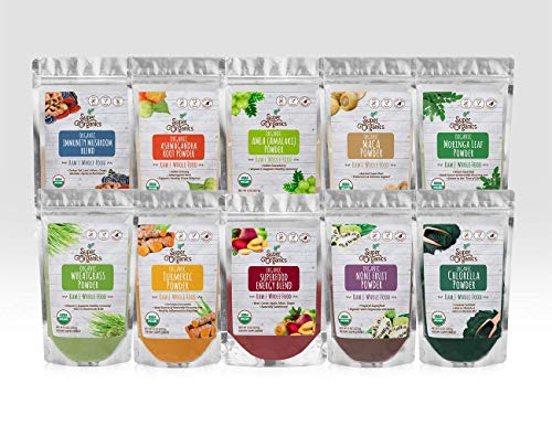 Super Organics Chlorella Powder | Rich in Vitamin A & B12 | Organic Superfood Powder | Raw Superfoods | Whole Food Supplement – Vegan, Gluten-Free & Non-GMO, 8 oz