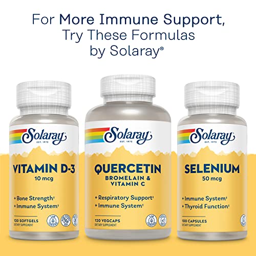 Solaray Zinc 50 mg Amino Acid Chelate with Pumpkin Seed, Immune & Cellular Health Support, Bioavailable, 100 VegCaps