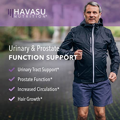 Saw Palmetto Prostate Supplements for Men as Potent DHT Blocker for Hair Growth and Beta Blocker to Decrease Frequent Urination (100 Count, Night Time)