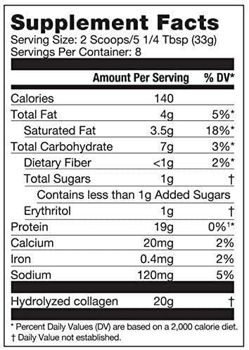 Vanilla Collagen Protein Powder with MCT Oil, 19g Protein, 9.3 Oz, Bulletproof Collagen Peptides and Amino Acids for Healthy Skin, Bones and Joints