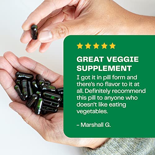 Amazing Grass Greens Blend Superfood Capsules: Super Greens with Spirulina, Chlorella, Beet Root Powder, Digestive Enzymes & Probiotics, 150 Capsules (Packaging May Vary)