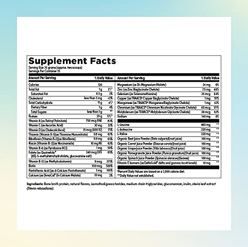 Reignite Wellness Vanilla Paleo-Inspired All-in-One Shake - Keto-Friendly Bone Broth Protein Powder - Healthy Shake Supports Lasting Energy with 20g of Protein (15 Servings, 1.16 lbs) - by JJ Virgin