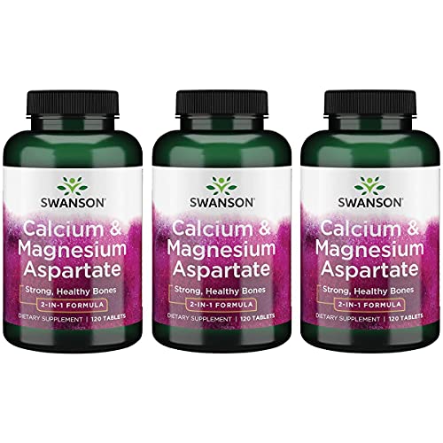 Swanson Calcium/Magnesium (Aspartate Complex) 120 Tabs (3 Pack)