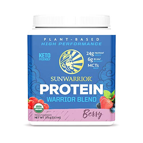 Sunwarrior - Warrior Blend, Plant Based, Raw Vegan Protein Powder with Peas & Hemp, Berry, 13.2 Ounce (Pack of 1)