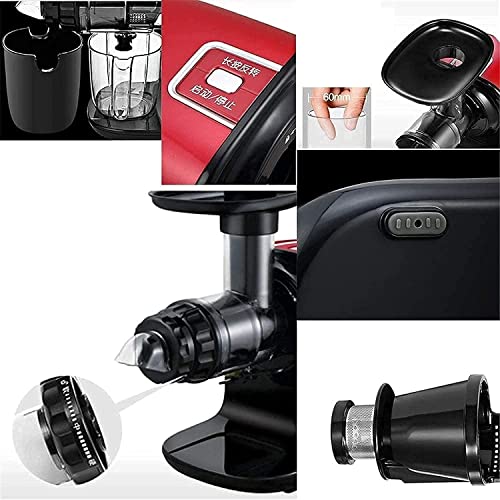 BXZYYL Juicer, Slow Masticating Juicer Extractor with Reverse Function, Cold Press Juicer Machine with Quiet Motor, Juice Jug for Vegetables and Fruits