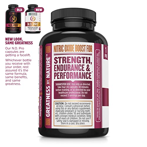 Zhou Nitric Oxide with L Arginine, Citrulline Malate, AAKG and Beet Root | Powerful N.O. Booster and Muscle Builder for Strength, Blood Flow and Endurance | 30 Servings, 120 Veggie Caps