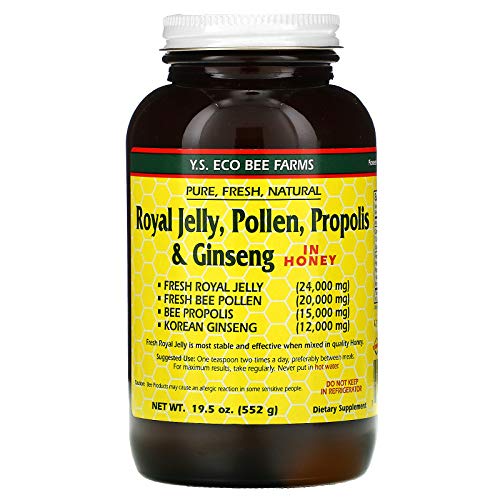 YS Royal Jelly, Pollen, Propolis & Ginseng in Honey (19.5 Fl. Oz Liquid)