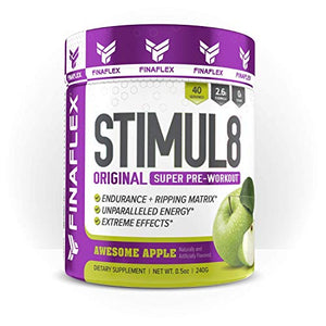 STIMUL8®, Original Super Pre-Workout for Men and Women, Stimulate Workouts Like Never Before, Unparalleled Energy, Extreme Effects, Ultimate Preworkout, 40 Servings (Apple Blast, 240 Gram)