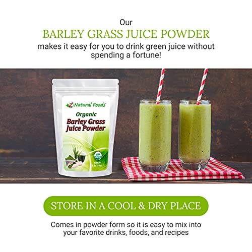 Organic Barley Grass Juice Powder - 1 lb - Amazing Green Superfood Perfect For Smoothies, Drinks, Recipes - Rich In Vitamins, Minerals, Antioxidants - Raw, Vegan, Non GMO