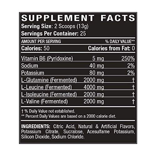 Titan BCAA+ Powder - Branched-Chain Amino Acid + Glutamine - Build Lean Muscle, Increase Muscle Mass, Aid Recovery - BCAA Ratio 2:1:1 - No Gluten, Low-Carb - Vegan - 50 Servings - Lemonade Grenade