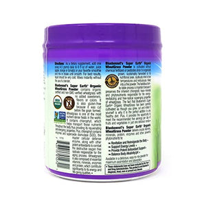 Bluebonnet Nutrition Super Earth Organic Wheatgrass Powder, 35 Servings, Dark Green, 5.6 Oz